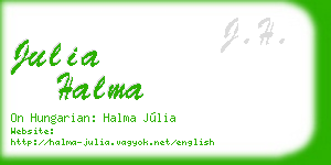 julia halma business card
