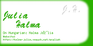 julia halma business card